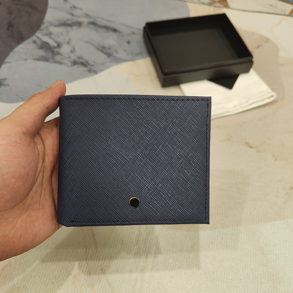 Wysokiej jakości mężczyźni oryginalny portfel pudełka luksusowy oryginalny skórzany uchwyt na karty klasyczny Klasyczny portfel monety projektant kabury pióra torebka
