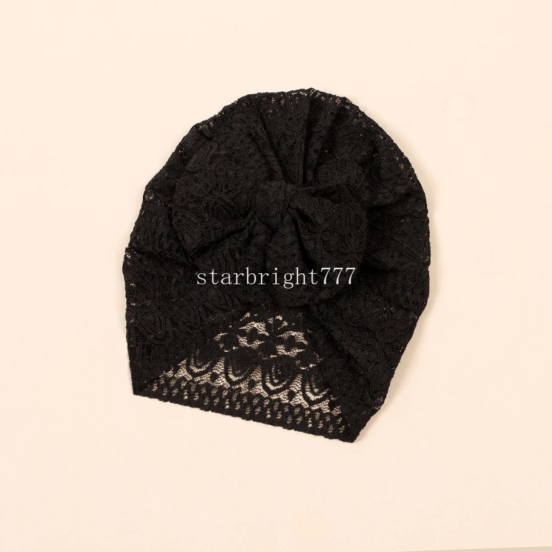 Cappelli di pizzo bambini Turbante con nodo alla cravatta neonato 0-5T Berretti elastici Mussola Carino Bambino Ragazze Ragazzi Bambini Cappello indiano traspirante Archi