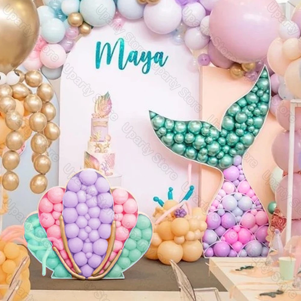 Mermaid Mosaic Balloon Rama lateksowa globos pianka piankowa płyta balonowa napełniająca balej do syreny