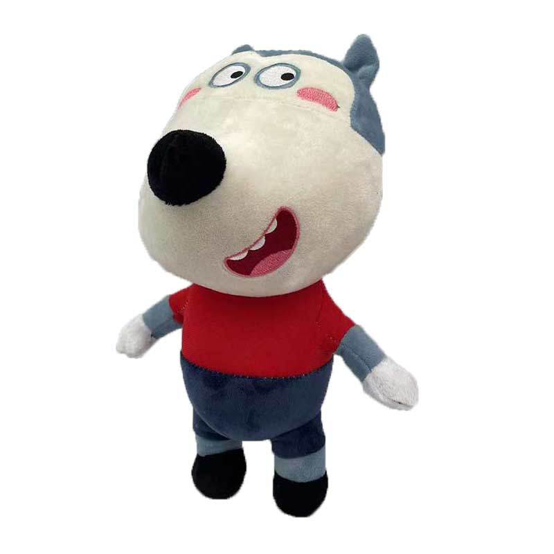 Manufacturers wholesale 2-color 30cm Wolfoo plush toys cartoon film television peripheral dolls for children's gifts