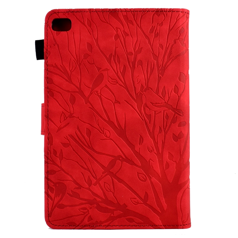 Empreinte porte-monnaie en cuir arbre porte-bonheur étuis pour tablette pour Ipad Mini 6 5 4 3 2 1 Mini6 6.3 7.9 pouces Fortune oiseau mode Floral crédit ID porte-carte pochette pochette affaires sacs à rabat