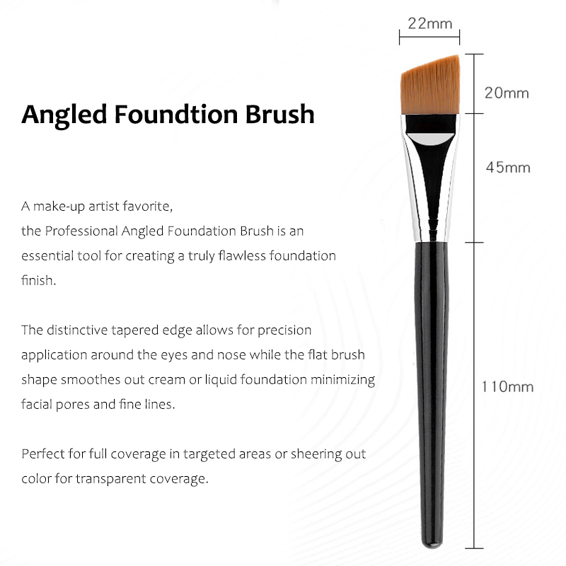 The Angled Foundation Makeup Brush - Precision Full täckning Smooth Cream Liquid Foundation Cosmetics Tools