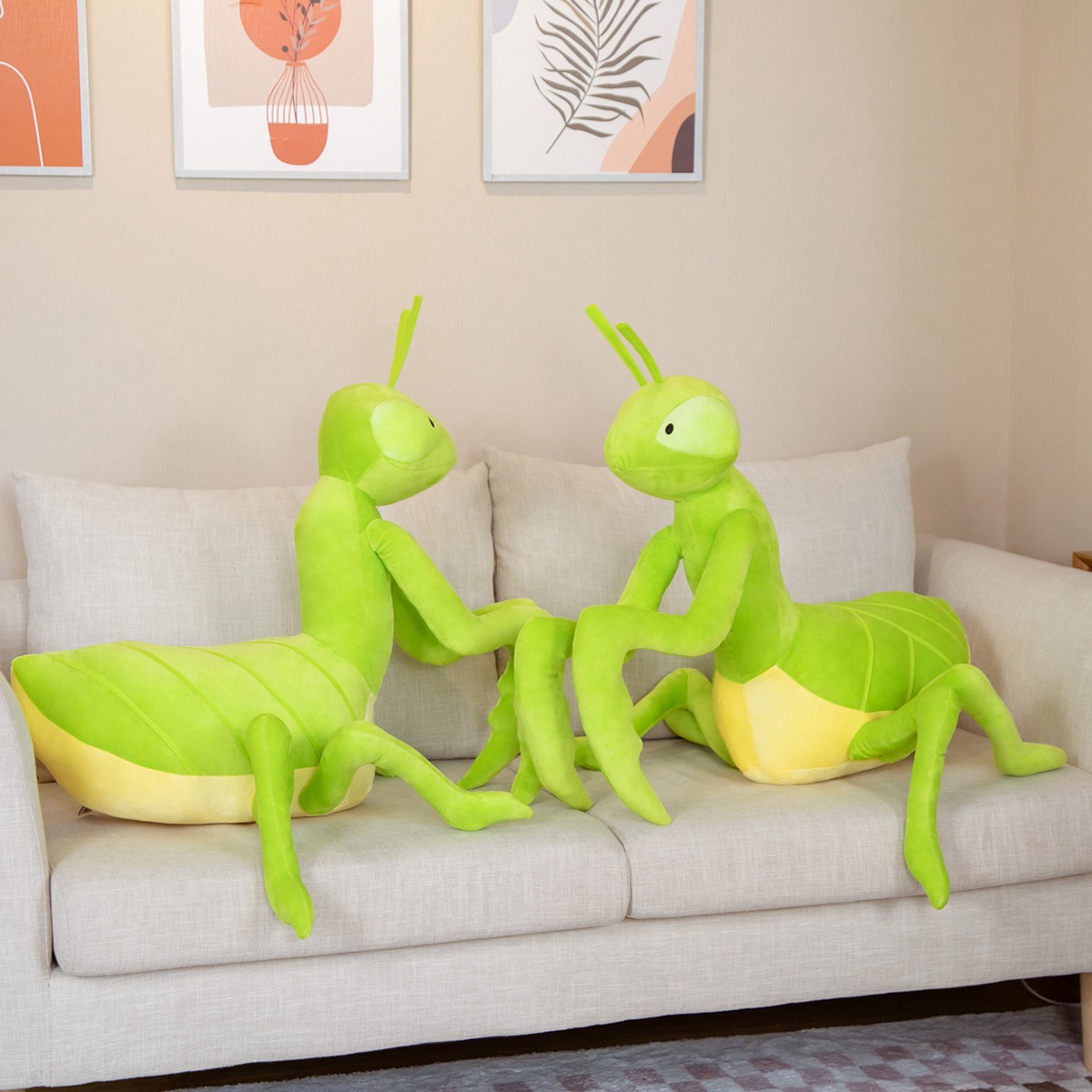 70cm Simulation Praying Mantis Plush Toy Kawaii Insect Mantis Animal Dolls Stuffed Soft Home Decor Kids Creative Party Gifts