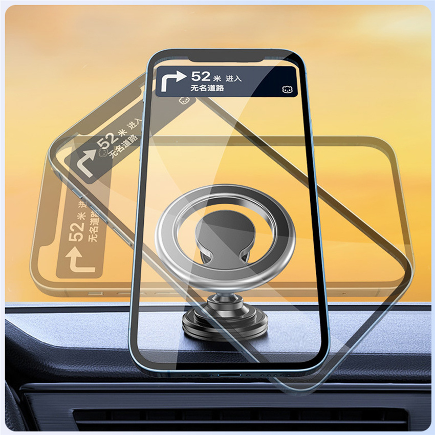 Supporto magnetico telefono auto Anello magnetico Supporto mobile smartphone Supporto GPS cellulare iPhone 14 13 12 Huawei Samsung LG Supporti stabili bocchetta dell'aria Bracciale montaggio su sedile posteriore