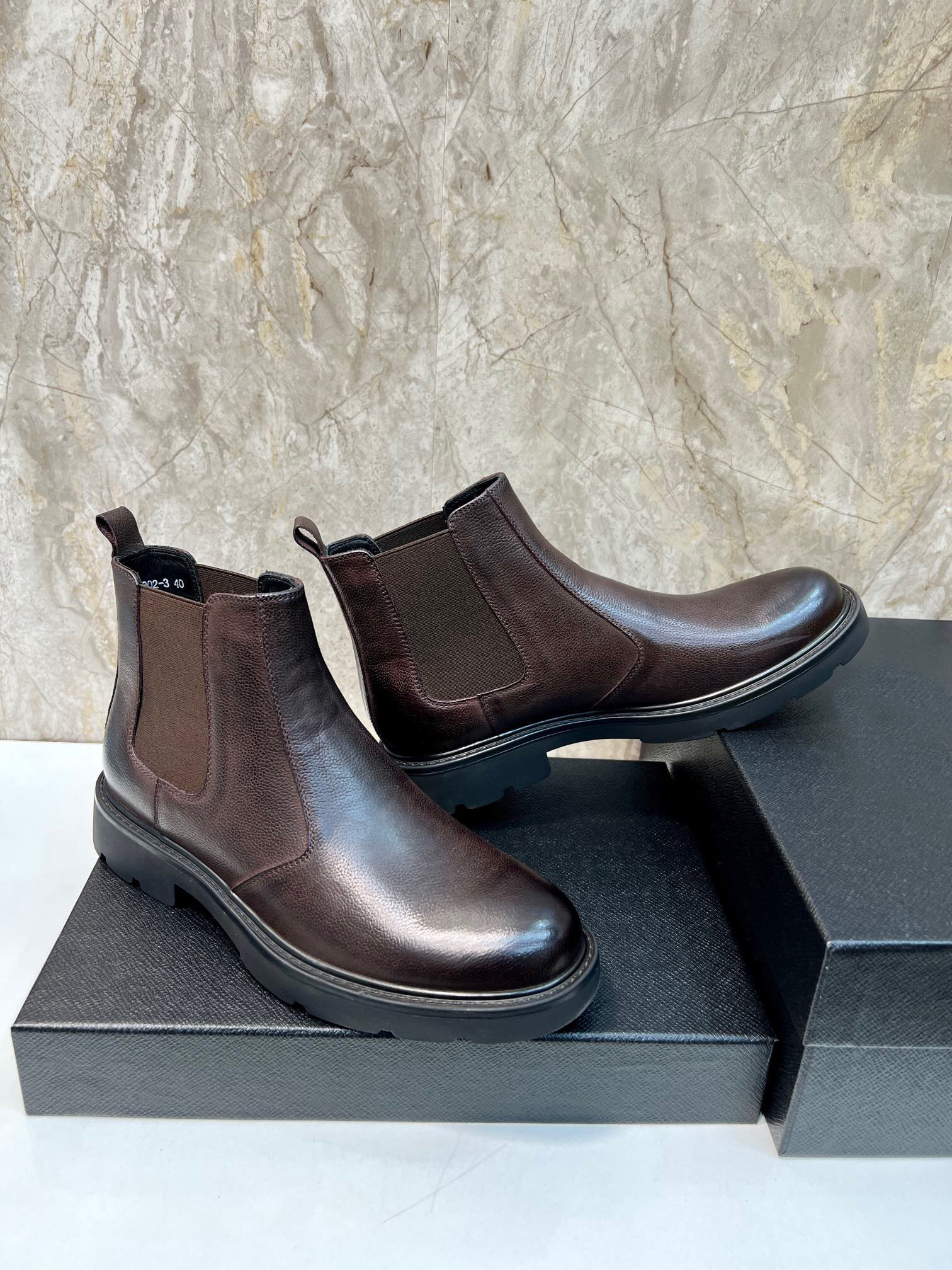 Botines para hombre, botas de moto con plataforma de diseñador de marca a la moda, botas Martin impermeables de cuero genuino para hombre, talla 38-45