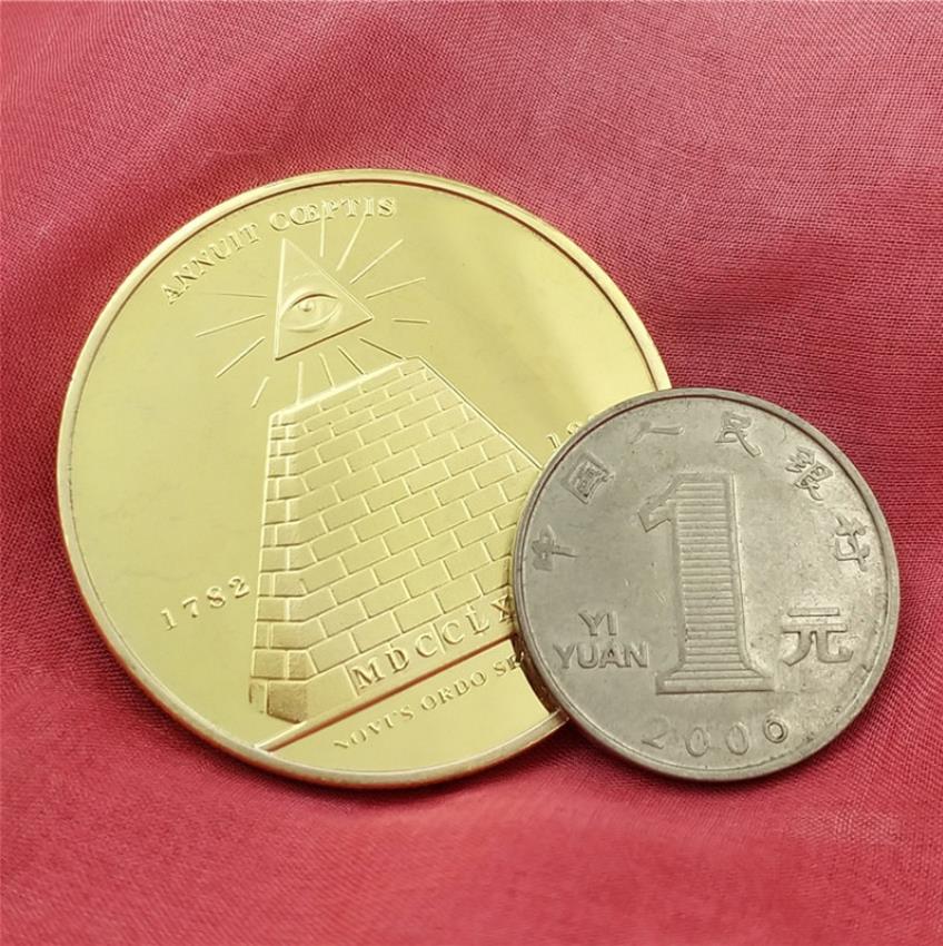 Искусство и ремесла Faith Coin Free Stonemason Gold Silver Coin