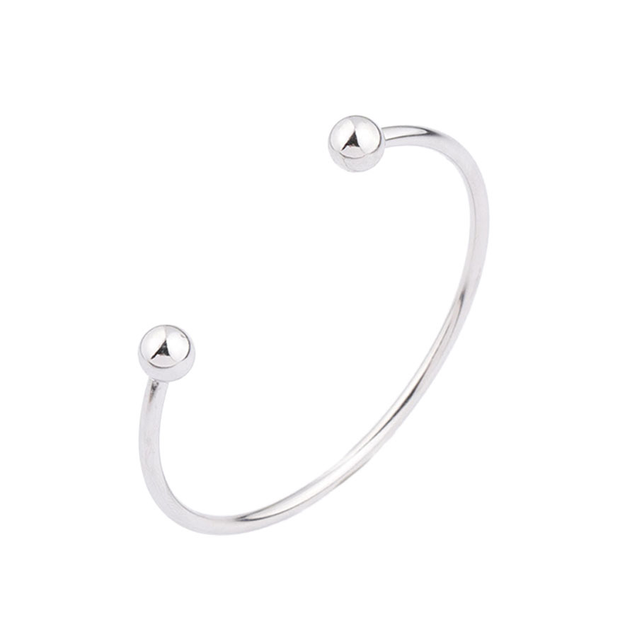 Bijoux de créateurs Bracelet de perle d'ouverture en acier inoxydable disponible bricolage jumelé avec des perles