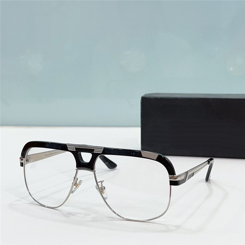 New fashion design pilot optical glasses 986 metal and half acetate frame avant-garde and generous style high end transparent eyewear