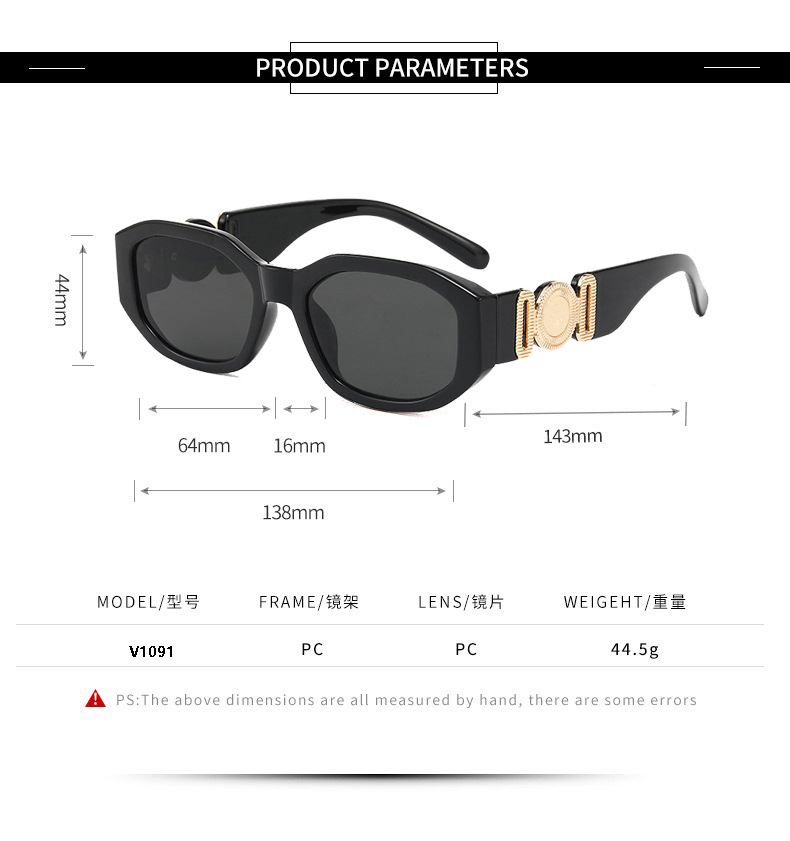 Vintage Designer Sunglasses Fashion V Frame Eyeglasses Outdoor Party Black White Shades Sun Glasses For Women Men S45