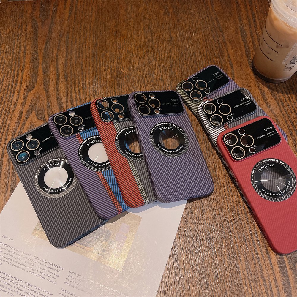 Koolstofvezel Draadloos Opladen Case voor iPhone 15 12 11 13 14 Pro Max 14pro Max Magneet Gevallen Slim Hard cover