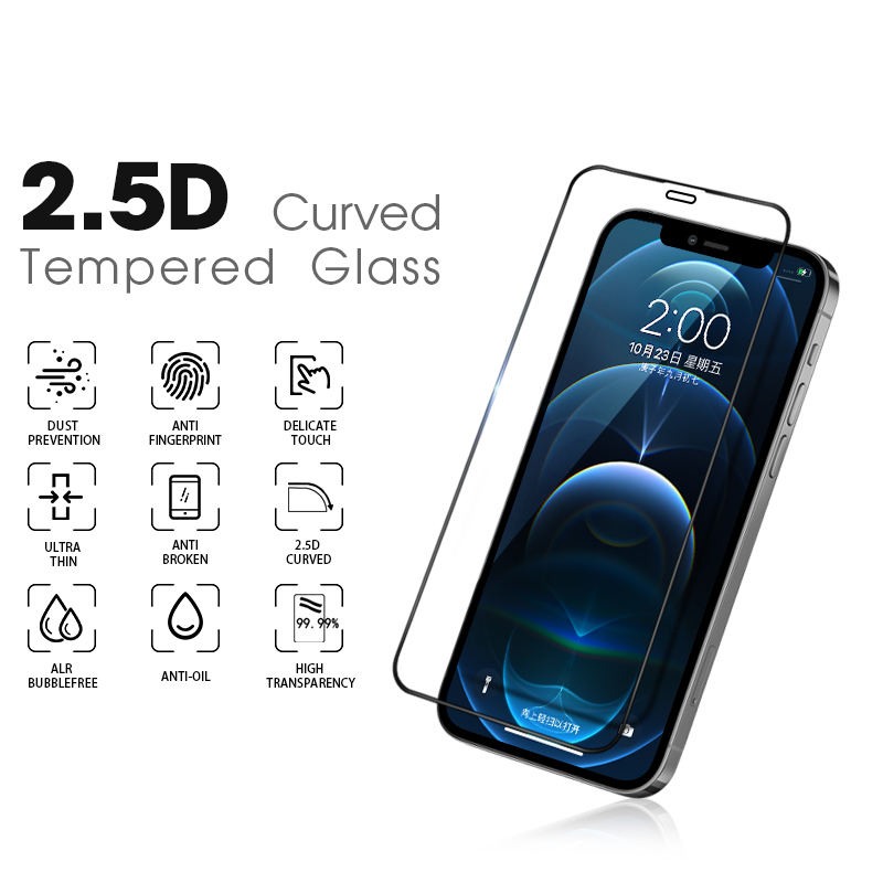 Protecteur d'écran 9H en verre trempé anti-buée pour iPhone 14pro max 12 13 11 xr xs 7plus 8