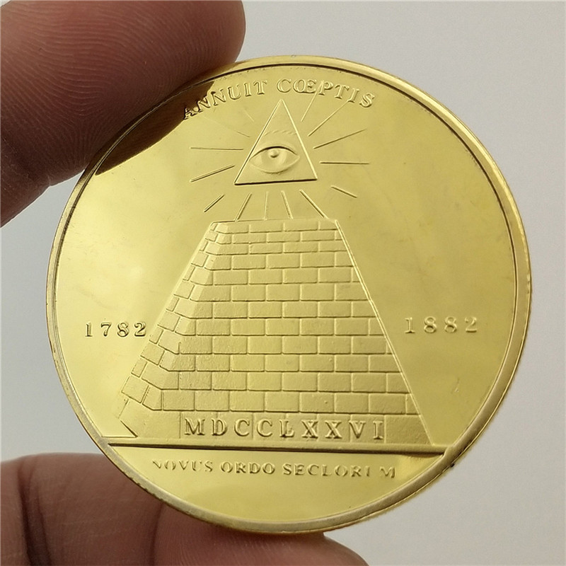 Искусство и ремесла Faith Coin Free Stonemason Gold Silver Coin