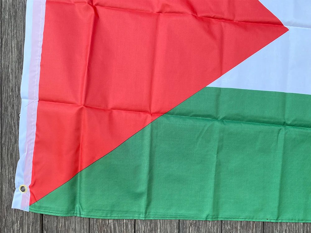 ZK20 Grand drapeau palestinien Polyester 150 x 90 cm Bannière palestinienne Gaza