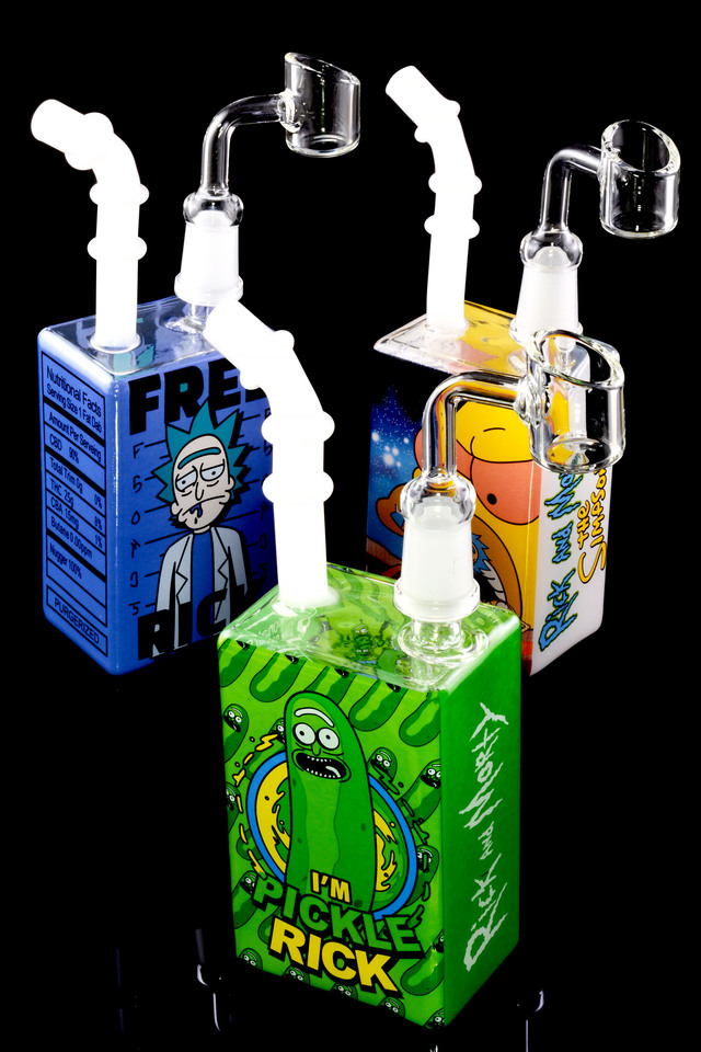 Dikke glazen water Bongs Hookahs Bongs Juice Doos Olie Rigs beker Bubbler Rookglas waterleidingen met 14 mm gewricht