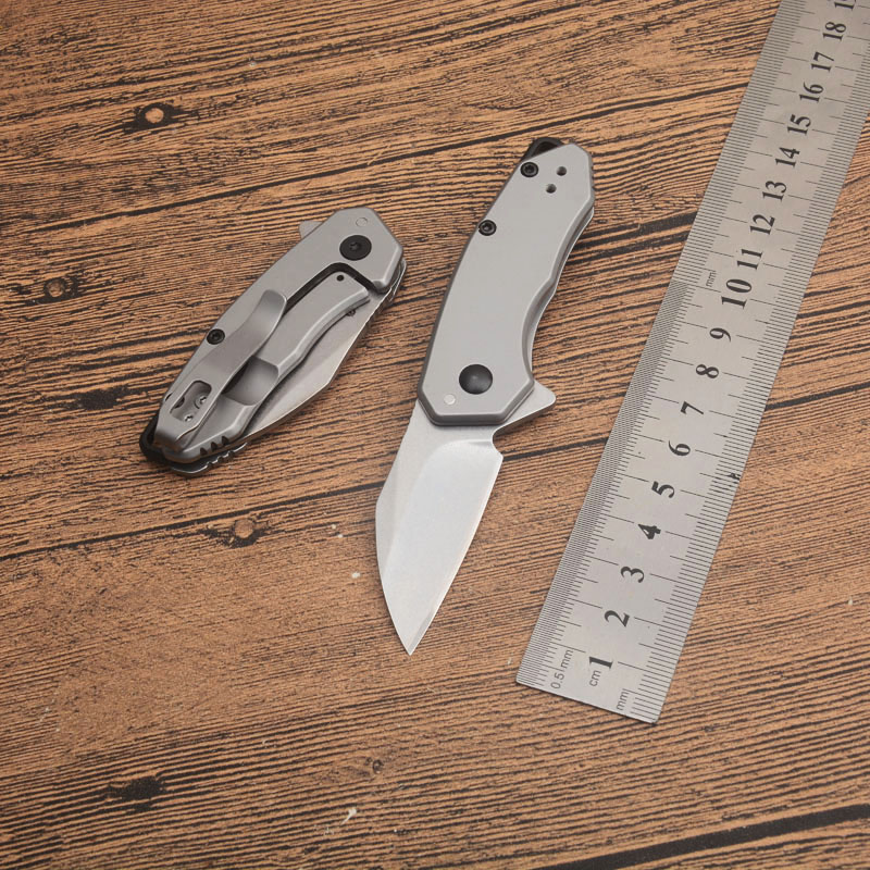 Factory Prijs KS1408 Assisted Flipper Folding Knife 8Cr13Mov Stone Wash Blade Roestvrij stalen handvat Outdoor Camping Wandelen EDC Pocket Folder Knives