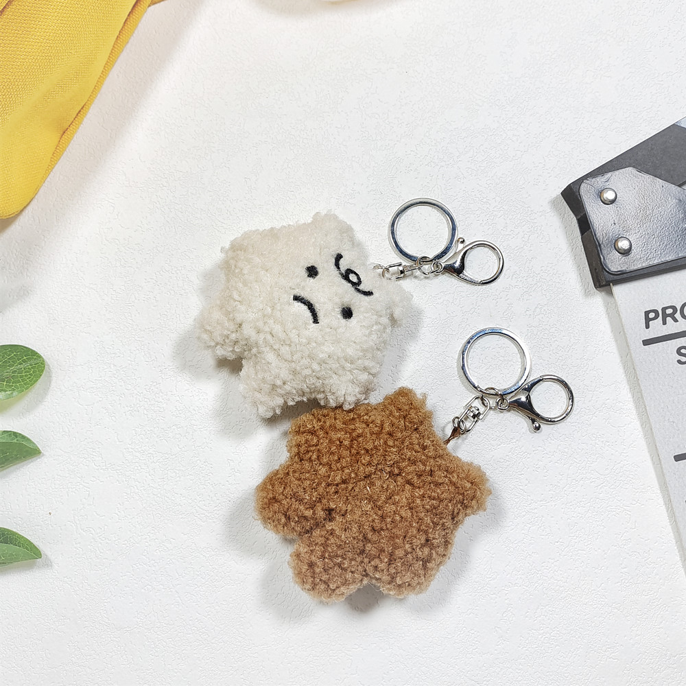 Bear Plush Keychain Outdoor Gadgets Cloud Style Leuke cartoon Keychain Couple gefrustreerde studententas hanger auto sleutelringhouder meisje decoratie accessoires cadeau