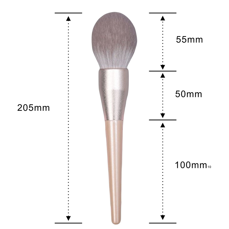 Grote poeder make -up borstel contour blusher verborgen cosmetica borstels foundation cosmetisch houten handvat make -upgereedschap