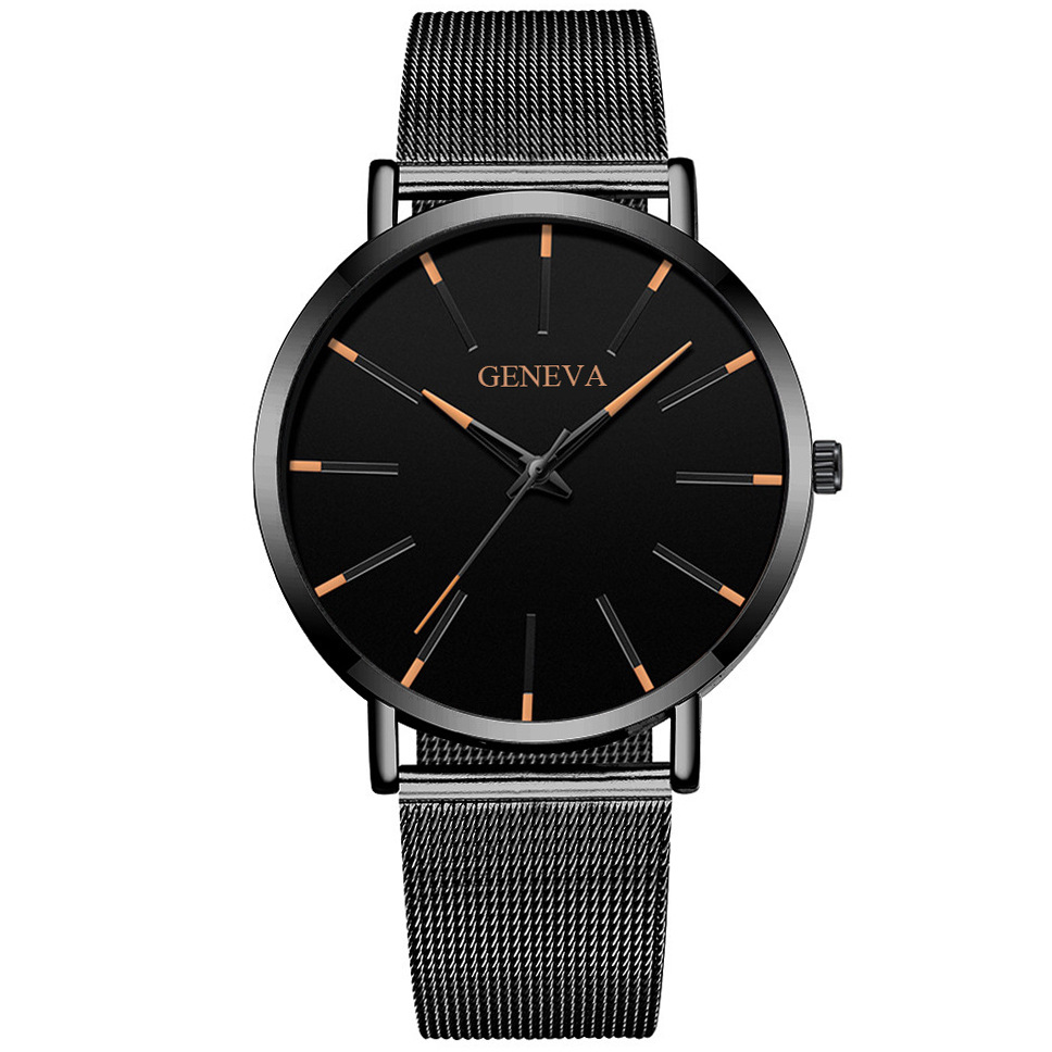 New Fashion Geneva Couples Men's and Women's Simple Business Network with Quartz Watch
