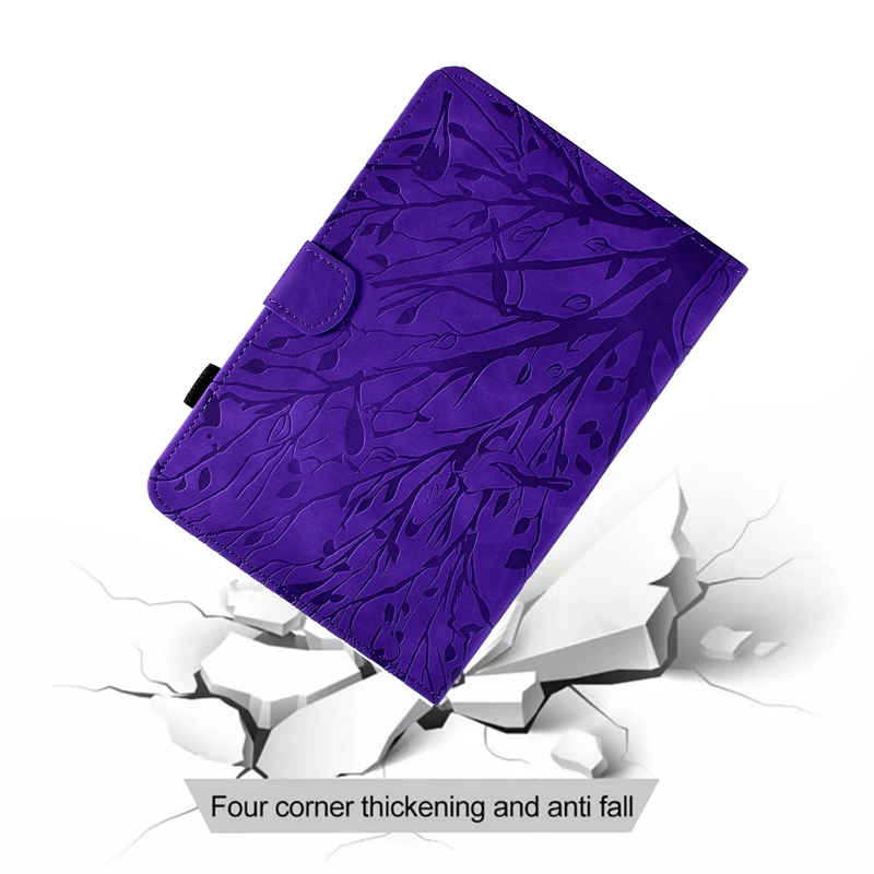 Imprint Lucky Tree Tree Leather Wallet Курсы для iPad Mini 6 5 4 3 2 1 Mini6 6.3 7,9 дюйма Fortune Bird Fashion Floral Credit Id Card держатель слот для лота мешочки для бизнеса Flip Bags