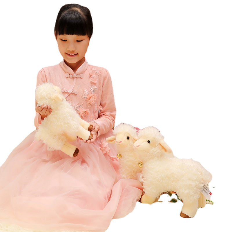 Kawaii macio ovelha branca brinquedos de pelúcia bebê fofo animal boneca meninas crianças bebê brinquedos de pelúcia para casa dormir companheiro brinquedos de pelúcia recheados