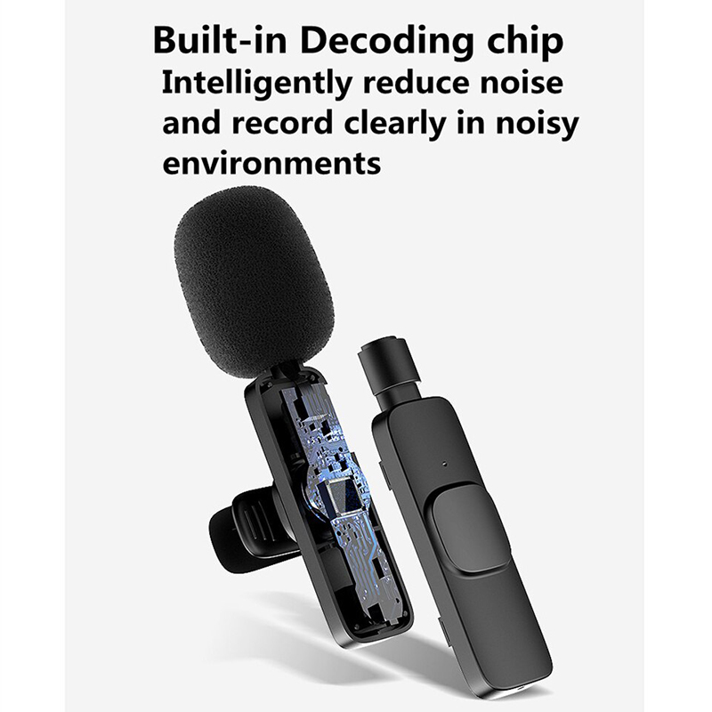 Ucuz K9 Taşınabilir Mikrofonlar Sesli Video Kayıt Mini Mic Kablosuz Lavalier Kablosuz Mikrofon Cep Telefonu İçin