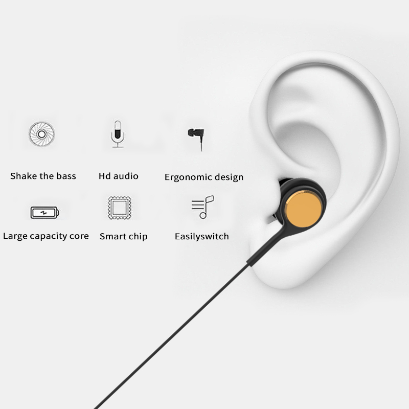 Auricolari AUX da 3,5 mm iPhone 6 Cuffie Xiaomi A1 Auricolari Jack In Ear cablati con controllo del volume del microfono con scatola di cristallo