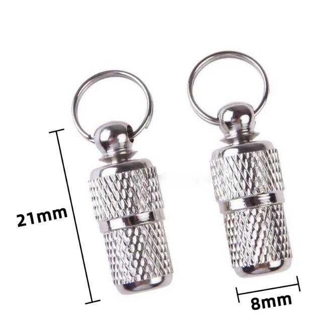 Dog Cat Name Taggar PET KRALL ID TAG KEYCHAIN ​​Anti-Lost Namnplatta Pendant Vattentät kapsel Keyring Halsband Valpstillbehör