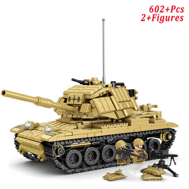 Kits 2023 Militaire Sovjet-Unie KV-2 Zware Tank Voertuig Bouwstenen Wereldoorlog 2 Actie Figuur Bricks Kit WW2 Model Toys Kids Gift P230407