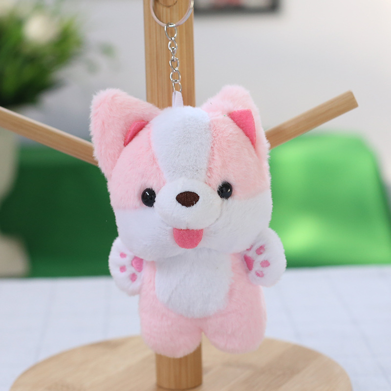 New internet celebrity keychains Little Cute Dog Plush Toy Doll Pendant Bag Pendant Keychain Doll Doll Gift