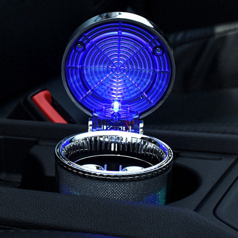 Najnowsze kolorowe lampy lampy LED popielnicze suche zioła tytoniu uchwyt papierosowy Portable Dekorat Innovative Design Car Ashtray Pojemnik DHL