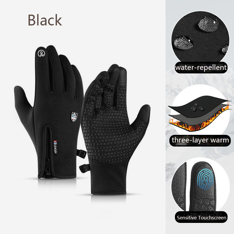 Winter Gloves Touch Screen Winter Cycling Gloves Men Women Water Resistant Windproof Warm Anti-Slip for Running, Biking, Workout