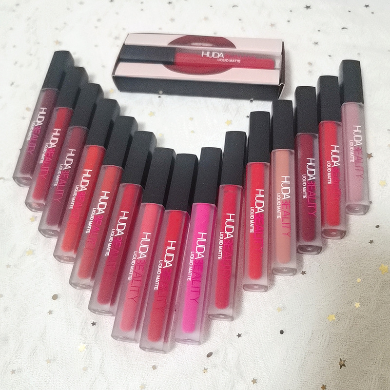 16 pièces par ensemble mat brillant à lèvres liquide rouge à lèvres antiadhésif tasse brillant à lèvres maquillage Kit de cosmétiques