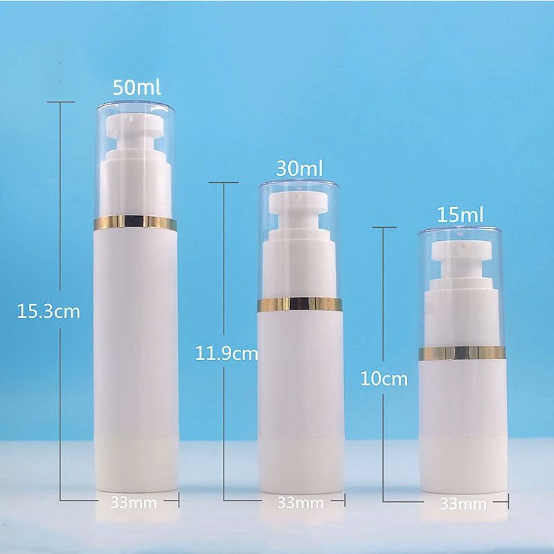 15ml 30ml 50ml White Airless Bottle Cosmetic Lotion Cream Pump Small Travel Skin Care Cream Containers