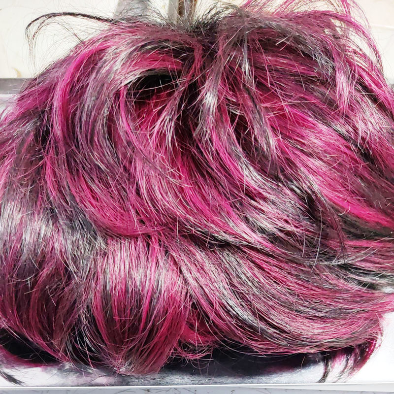 Ny europeisk och amerikansk peruk 4,5-tums kvinnors korta raka blandade färgmekanism syntetiska peruk