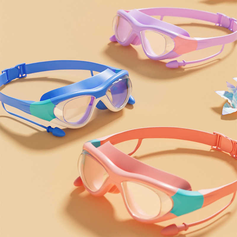 Gafas para niños impermeables y antivaho Hd equipo profesional gafas privadas gorro de natación conjunto P230601