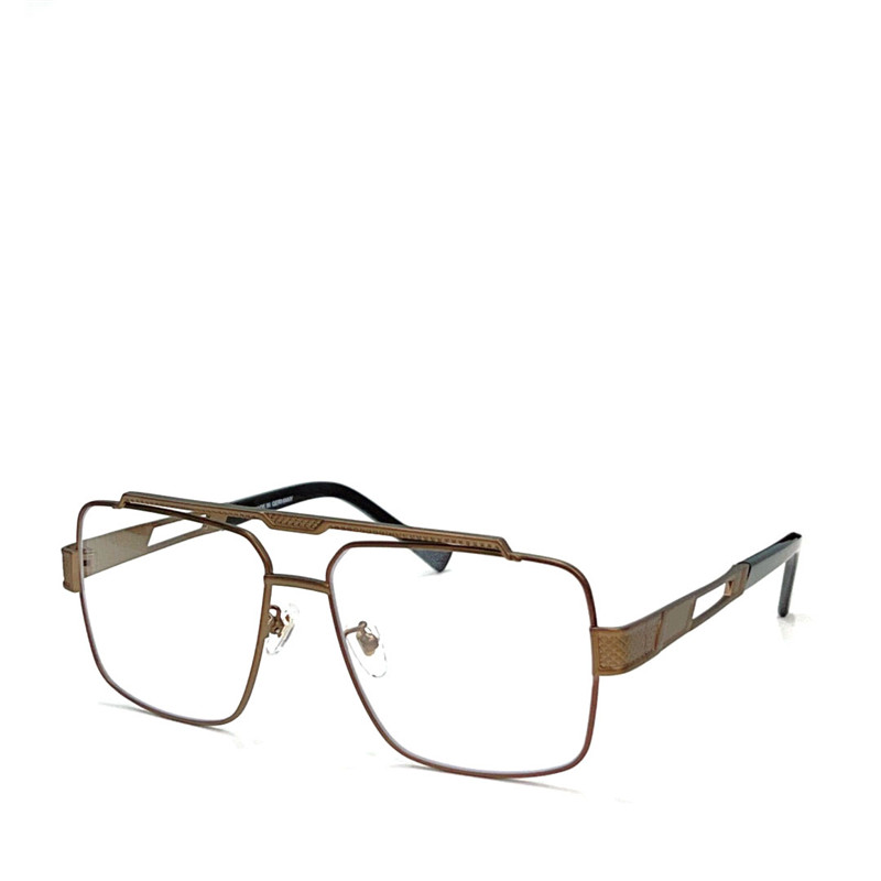 Nouveau design de mode lunettes optiques carrées 9106 monture en métal exquise style avant-gardiste et généreux lunettes à lentilles claires polyvalentes