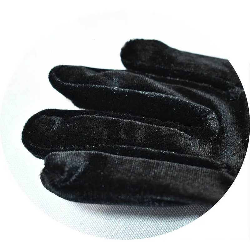 Fingerlose Handschuhe, 53 cm, für Damen, goldener Samt, lang, Herbst und Winter, warm, Schwarz, Abendkleid, Etikette-Handschuhe, Retro-Stil, Bankettzubehör, Elastizität, L231017