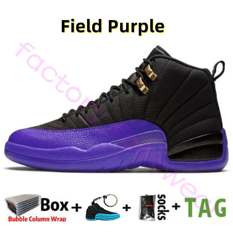 2023 z Box Jumpman 12 Męskie buty do koszykówki 12 lat lat Varsity Cherry High Og Maniere X Black White University Blue Field Purple Men Men Treakers Treakers Size 13