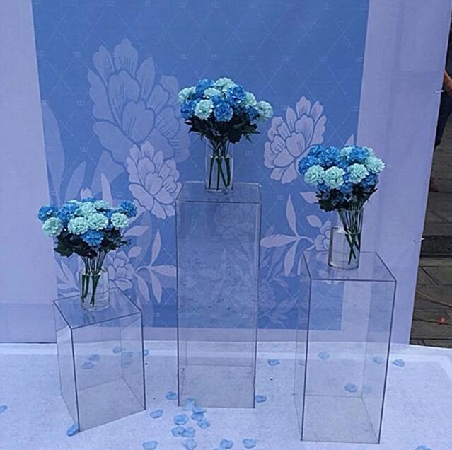 Supports de Bouquet de fleurs, 4 pièces, centres de table de mariage, support en acrylique, fenêtre d'exposition artisanale, allée, conduit de route, décor d'arrière-plan de mariage