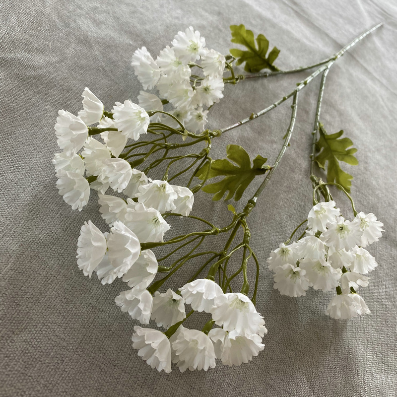 Flores artificiais decorações para casa flores falsas com haste longa para flores decorativas de casamento