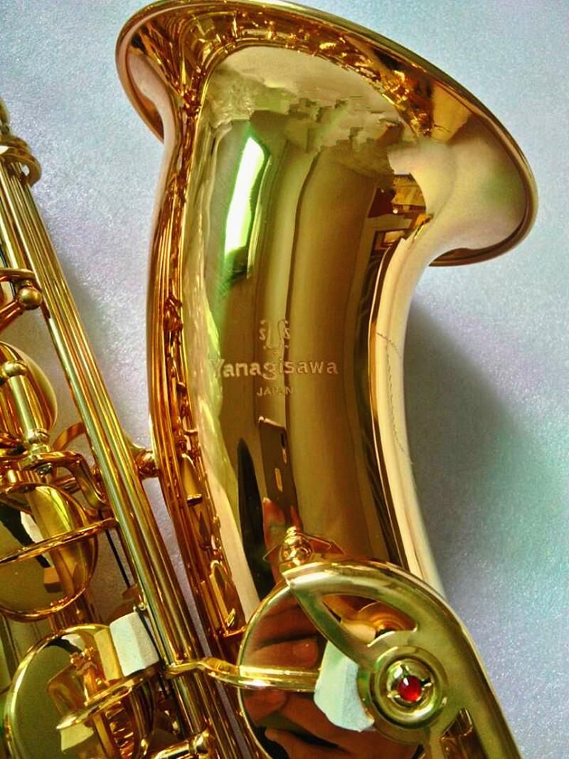 المدة المحترفة ساكسفون T-902 BB Brass Gold Lacquer B الآلات الموسيقية Sax Flat مع ملحقات الحالة
