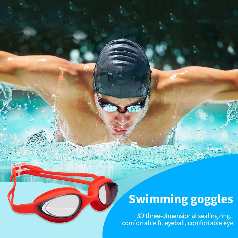 Schutzbrille wasserdicht Silikon Unisex Schwimmbrille verstellbare Schnalle Antibeschlag P230601 gut