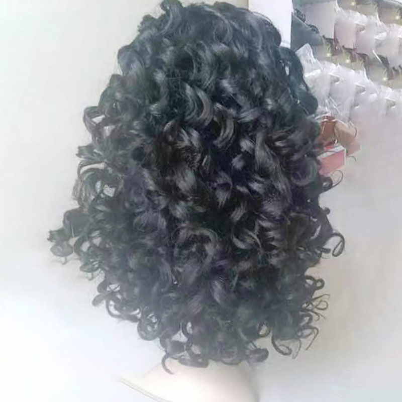 Factory wholesale hot selling African 20 inch wigs for women with small curly synthetic wigs