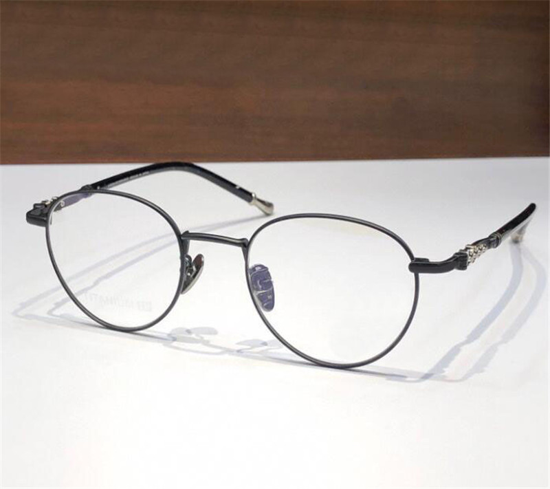 Lunettes optiques rondes, nouveau design à la mode, monture en titane exquise, forme rétro, style punk, verres clairs, 8242