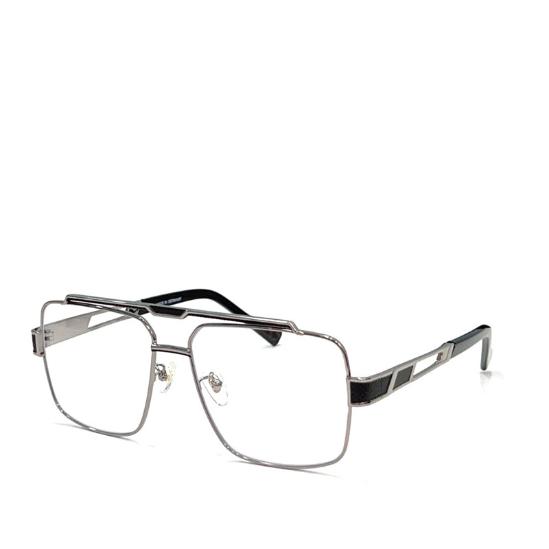 Nouveau design de mode lunettes optiques carrées 9106 monture en métal exquise style avant-gardiste et généreux lunettes à lentilles claires polyvalentes