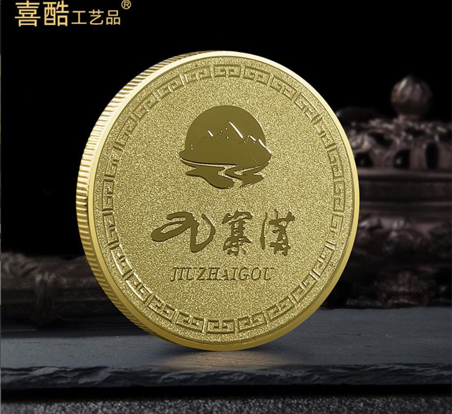 Konst och hantverk turistkulturella och kreativa souvenirer av Jiuzhaigou Valley Scenic and Historic Interest Area Memorial Gold Coin Scenic Spot