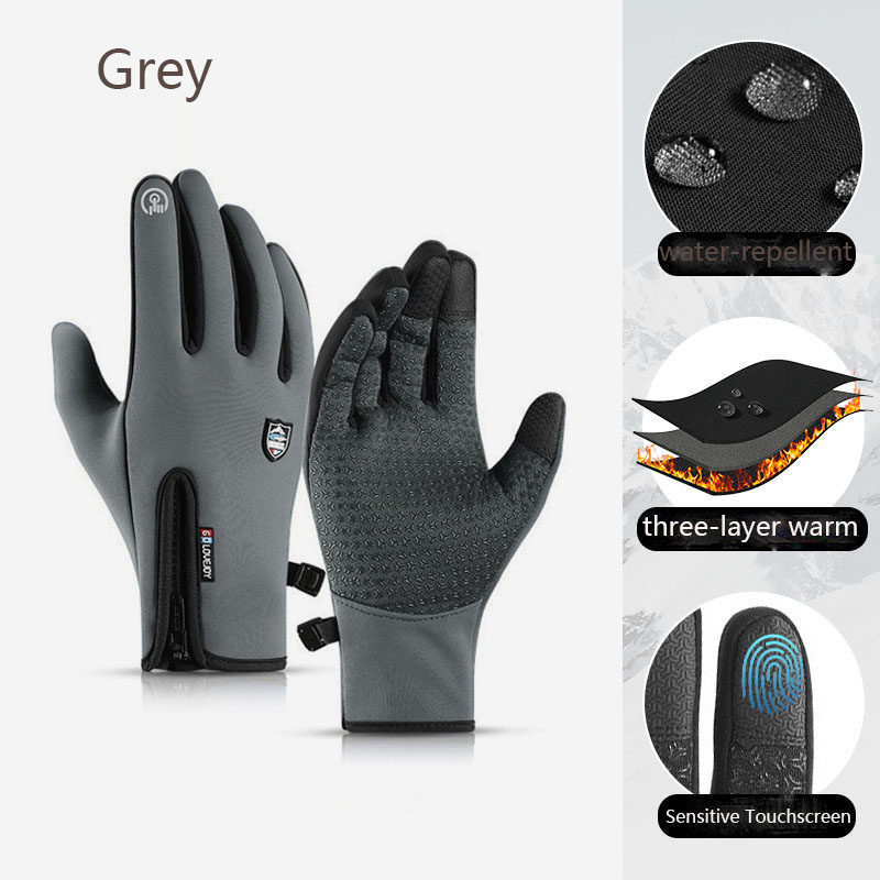 Gants d'hiver à écran tactile pour hommes et femmes, résistants à l'eau, coupe-vent, chauds, antidérapants pour la course, le vélo, l'entraînement