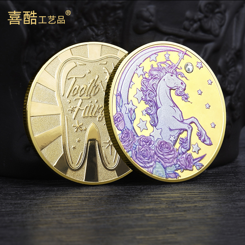 Arti e mestieri unicata unicata fumetto moneta commemorativa sogno stella sky diamond trade estero medaglia commemorativa