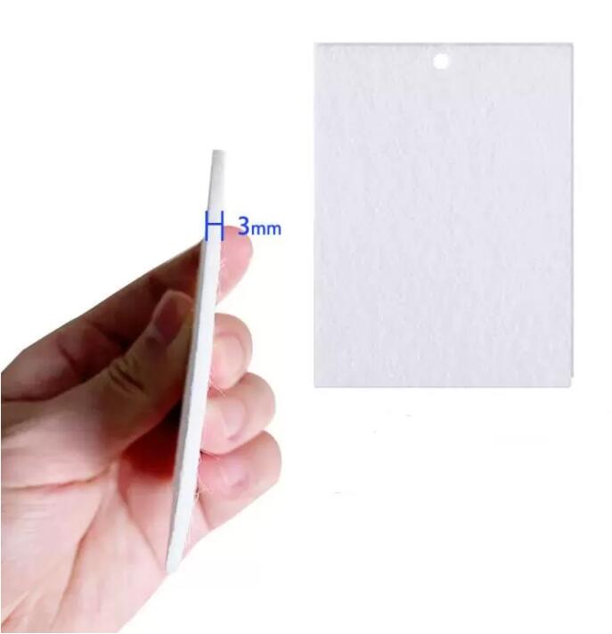 Aroma Cards Sublimation Blank Air Freshener 10*7cm Felt Material Sheet White Unscented Home Fragrances Car Airs Fresheners With String