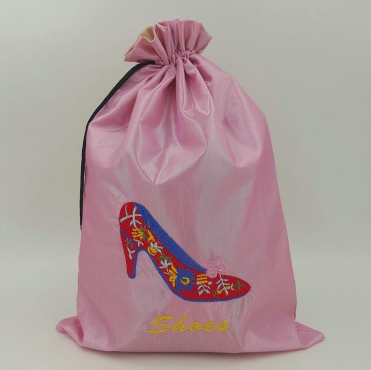 Grandi borse custodie scarpe da scarpe da scarpe da viaggio carrelli da viaggio carreggiati di seta cinese in seta cinese da donna-bag di polvere da donna con dh9870 foderato